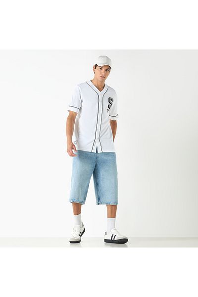 Starter Regular Fit Printed V-neck Shirt