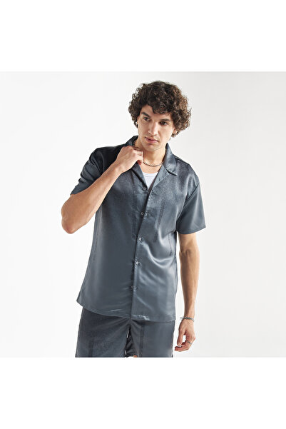 FAV Printed Camp Collar Shirt with Short Sleeves