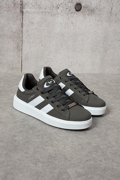 L.A Polo 503 حذاء رياضي نسائي كاجوال برباط ونعل أبيض مدخن