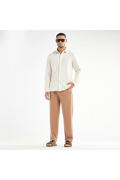 FAV Textured Shirt with Long Sleeves