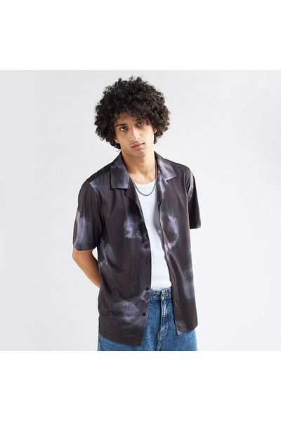 FAV All-Over Print Camp Collar Shirt with Short Sleeves