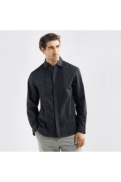 FAV Regular Fit Pintuck Shirt with Long Sleeves