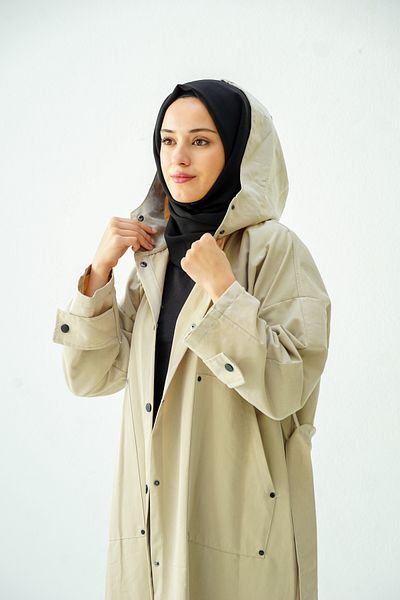 BARCHA CHİC Hooded Trench Coat
