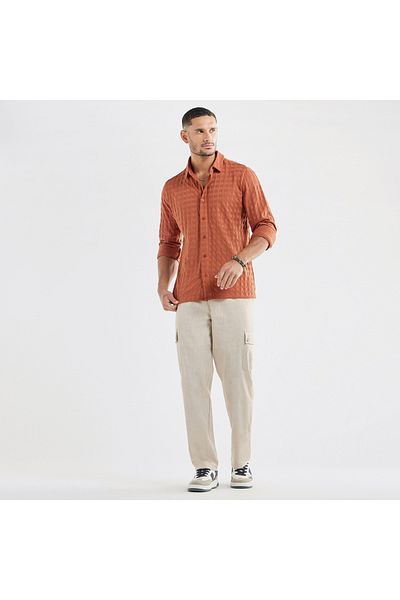 FAV Textured Shirt with Long Sleeves