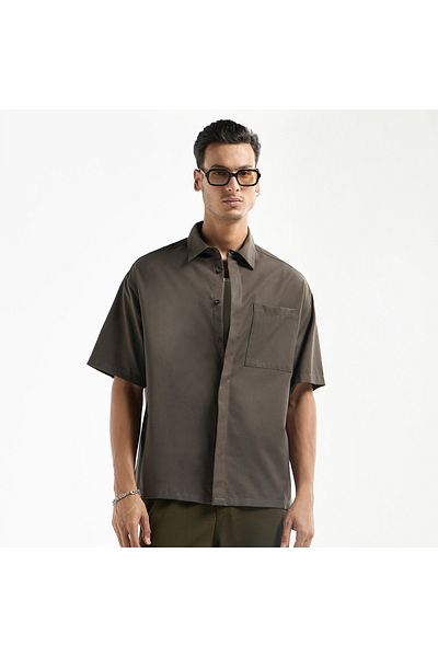 FAV Regular Fit Shirt with Collar and Short Sleeves