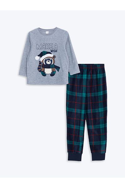 LC Waikiki Σετ πιτζάμες για αγόρια LCWK με λαιμόκοψη Fleece