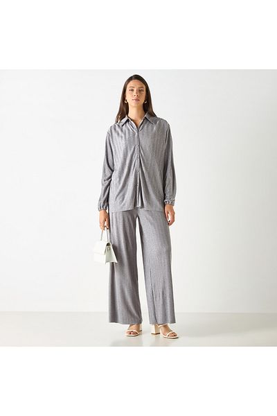 Iconic Textured Shirt with Long Sleeves