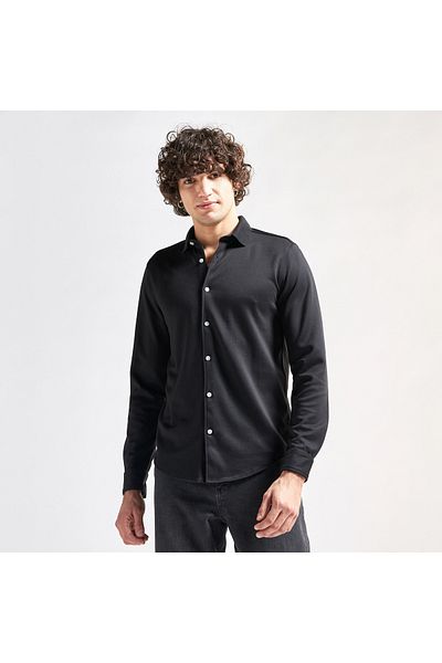 FAV Shirt with Long Sleeves and Curved Hem