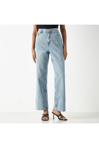 2Xtremz Wide Leg Jeans with Button Closure