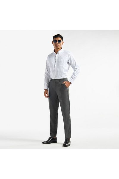 FAV Regular Fit Flexi Waist Trousers with Pockets and Button Closure