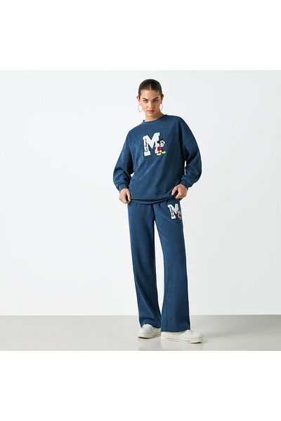 SP Characters Embroidered Track Pants with Drawstring Closure