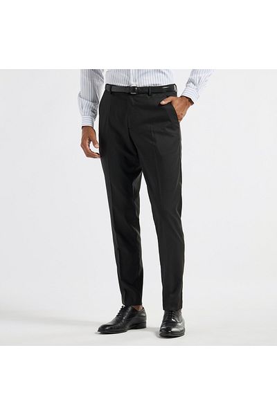 FAV Slim Fit Flexi-Waist Trousers with Pockets and Button Closure