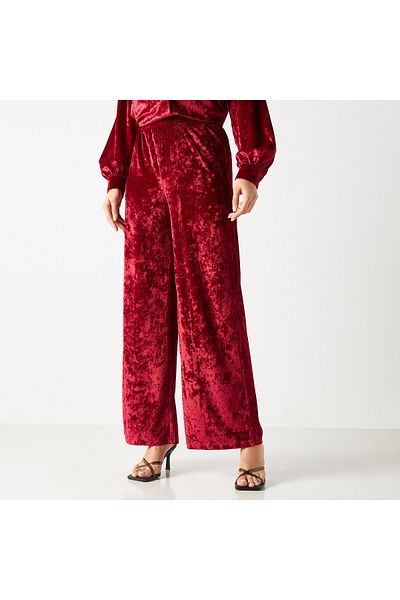 2Xtremz Textured Velour Pants with Elasticised Waistband