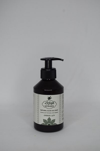 Mübarek Defne Sabunu Natural Amber Scented Olive Oil Liquid Soap 250 ml