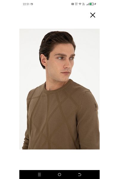 U.S. Polo Assn. U.s. Polo Assn 100% памук Slim Fit Спортен пуловер (ÖZSE GİYİM)