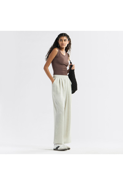 FAV Wide Leg Joggers with Elasticated Waistband and Pockets