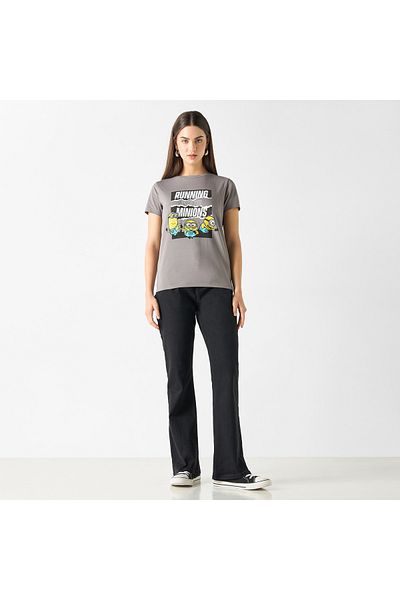 Lee Cooper Solid Flared Leg Jeans with Pockets