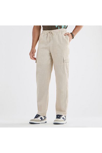 FAV Flexi Waist Regular Fit Cargo Pants with Drawstring Closure