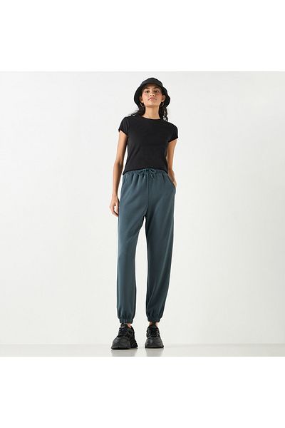 Kappa Solid Joggers with Pockets and Drawstring Closure