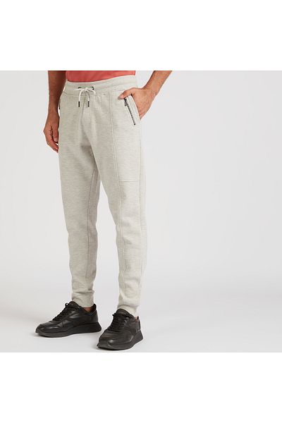 Iconic Textured Joggers with Drawstring Closure and Pockets