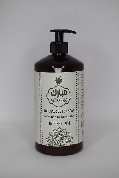 Mübarek Defne Sabunu 1L Natural Incense Liquid Soap with Olive Oil