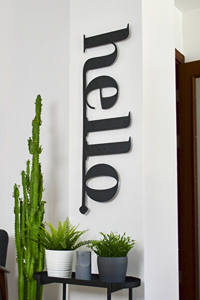 Hello Metal Wall Chart - Black