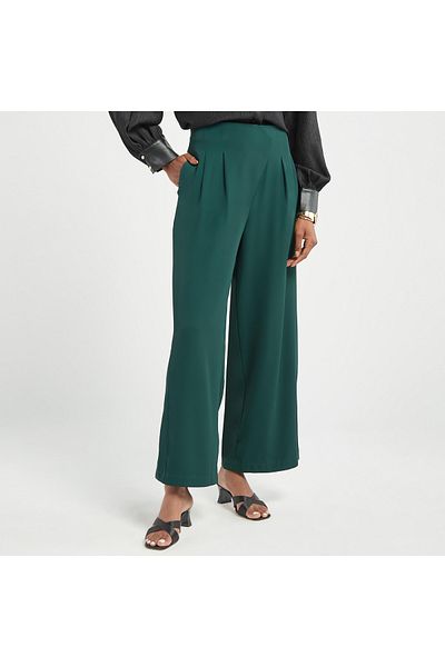 FAV Solid Wide Leg Pants with Pockets