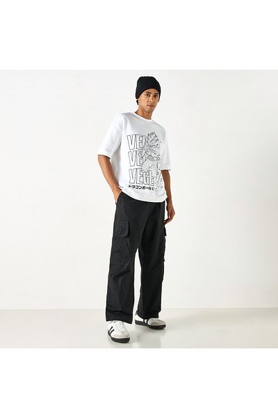 Lee Cooper Solid Cargo Pants with Pockets
