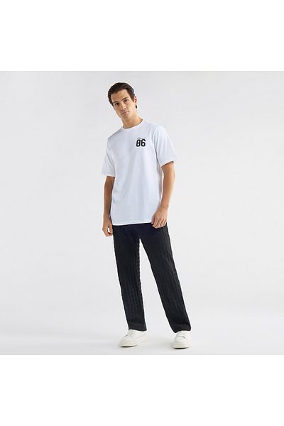 FAV Textured Pants with Drawstring Closure and Pockets