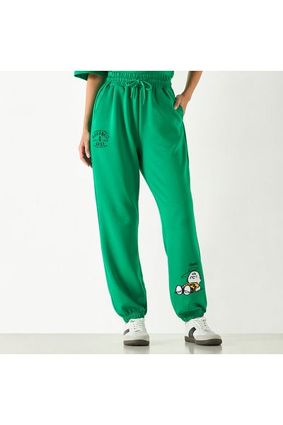 SP Characters Snoopy Embroidered Joggers with Drawstring Waistband and Pockets