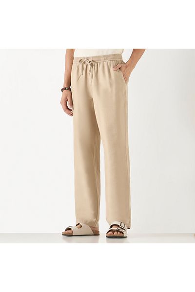Iconic Textured Pants with Drawstring Closure and Pockets