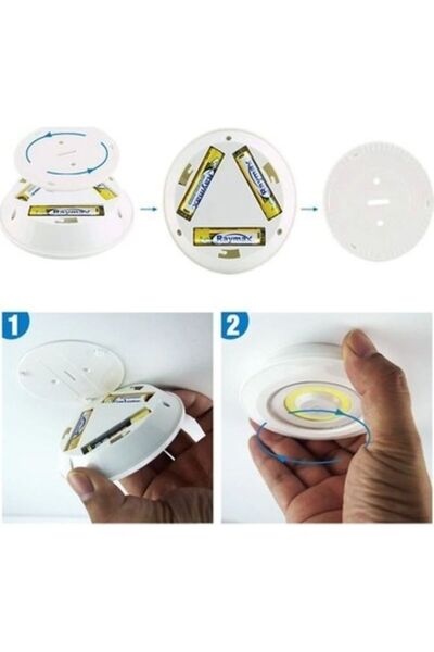 Genel Markalar Uzaktan Kumandalı Pilli 3 lü Dolap içi Mutfak Tezgahı Kitaplık Kablosuz Ledli Aydınlatma
