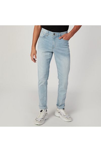 Lee Cooper Slim Fit Plain Mid Waist Jeans with Pocket Detail