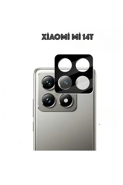 NANOSPACE واقي عدسة أسود من الزجاج الصلب المقسى متوافق مع هاتف Xiaomi Mi 14T (غير متوافق مع MI 14T PRO)