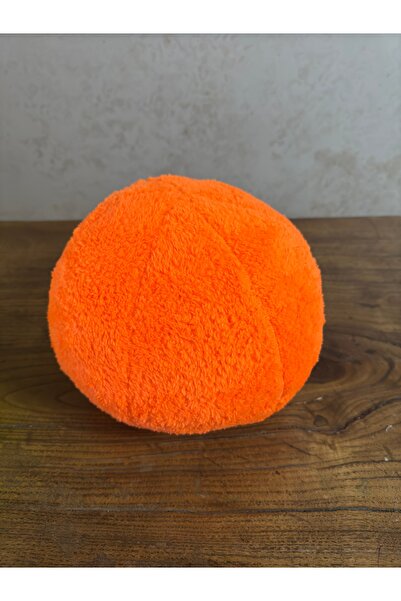 happyteks Pernă portocalie cu bile de pluș