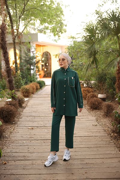 MİMİ Luxury Wear Γυναικείο πουκάμισο Hijab Παντελόνι Σετ