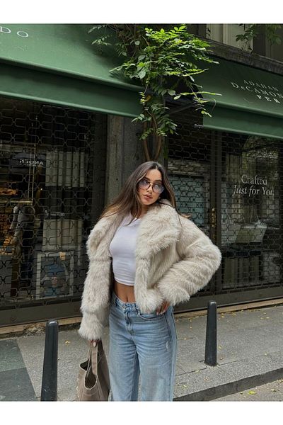 ZTO Women's Soft Textured Lined Plump Fur Coat