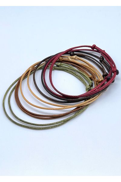 Concept HuBuTU 10-Piece (2*5 Colors) Minimal Men's Faux Leather Bracelet Set