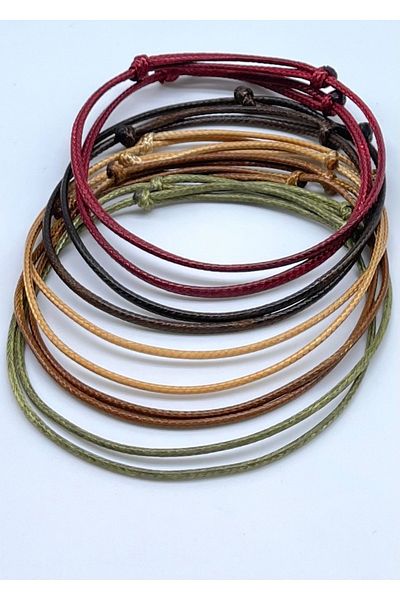 Concept HuBuTU 10-Piece (2*5 Colors) Minimal Men's Faux Leather Bracelet Set