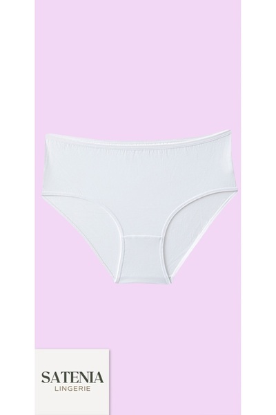 SATENIA LINGERIE Chiloți de zi cu zi din bumbac Bato cu talie înaltă pentru femei, pachet de 3 (MĂRIMI XL-2XL-3XL)