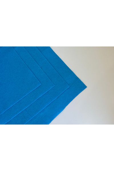 Farchel Blue Color Meter Thin Felt Fabric - Felt 1 mm Activity Felt Colored Felt 1 Meter (100 cm X 100 cm)