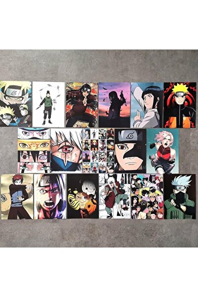 Attach Poster Set 15 Anime Naruto Tasarım Duvar Kağıdı