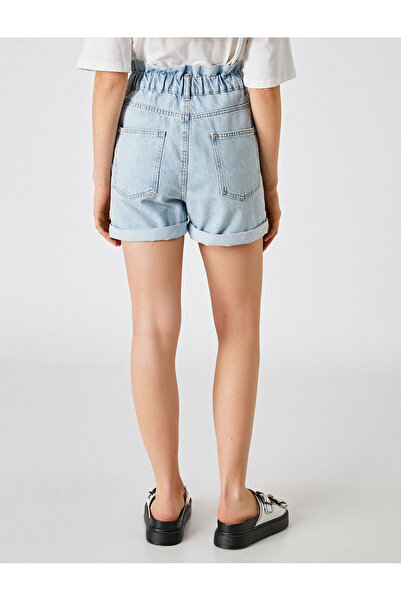 Koton Džínové šortky s vysokým pasem a kapsami
