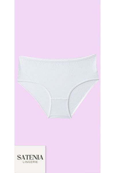SATENIA LINGERIE Chiloți de zi cu zi din bumbac Bato cu talie înaltă pentru femei, pachet de 3 (MĂRIMI XL-2XL-3XL)