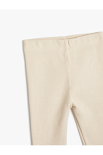 Koton Basic-Capri-Strumpfhose aus Baumwolle mit schnurgebundenem, elastischem Bund