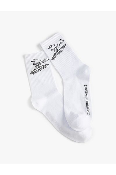 Koton Snoopy Socket Socks Licensed Embroidered