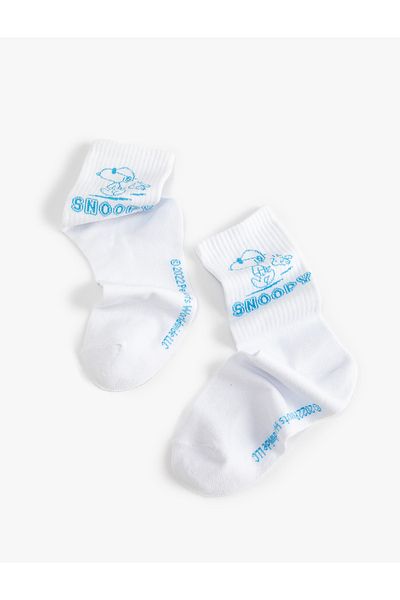 Koton Snoopy Socket Socks Licensed Embroidered