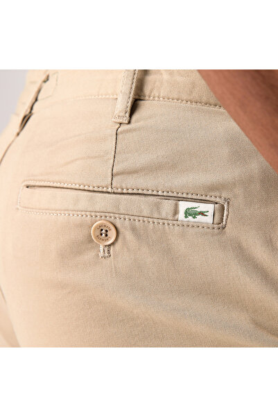 Lacoste Erkek Slim Fit Bej Bermuda