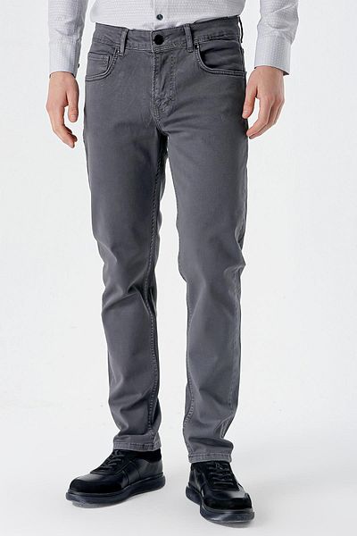 İmza Καπνιστό βαμβακερό παντελόνι 5 τσέπης Casual Slim Fit 5 τσέπες 1003235317