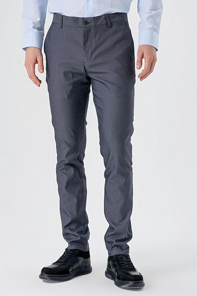 İmza Dark Navy Cotton Side Pocket Casual Slim Fit Chino Pants 1003240150